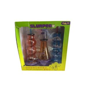 New 7-Eleven Slurpee Chemistry Set Drink Containers Damaged Box